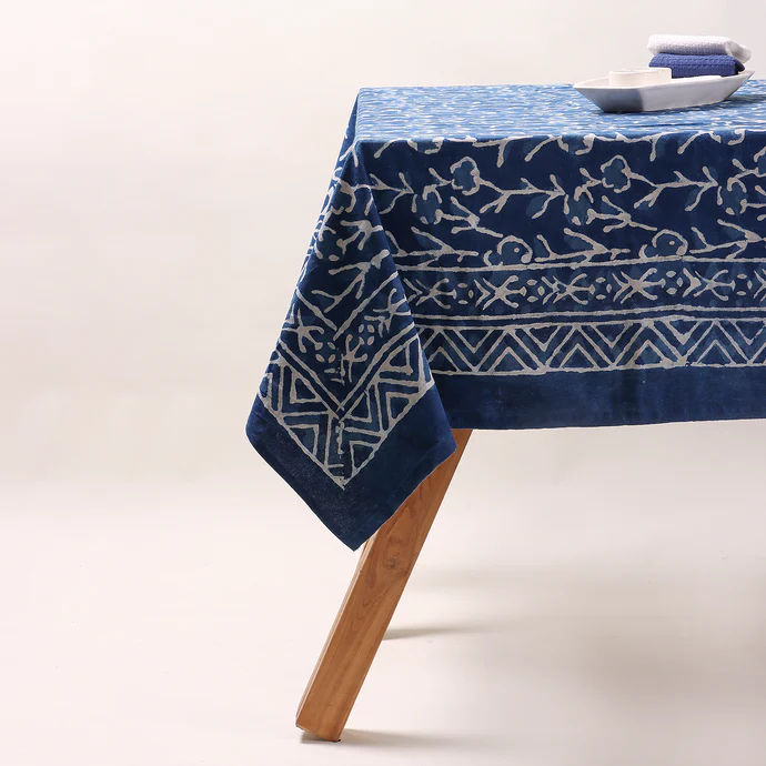 Hand Block Printed Soft Cotton Dining Table Cloth